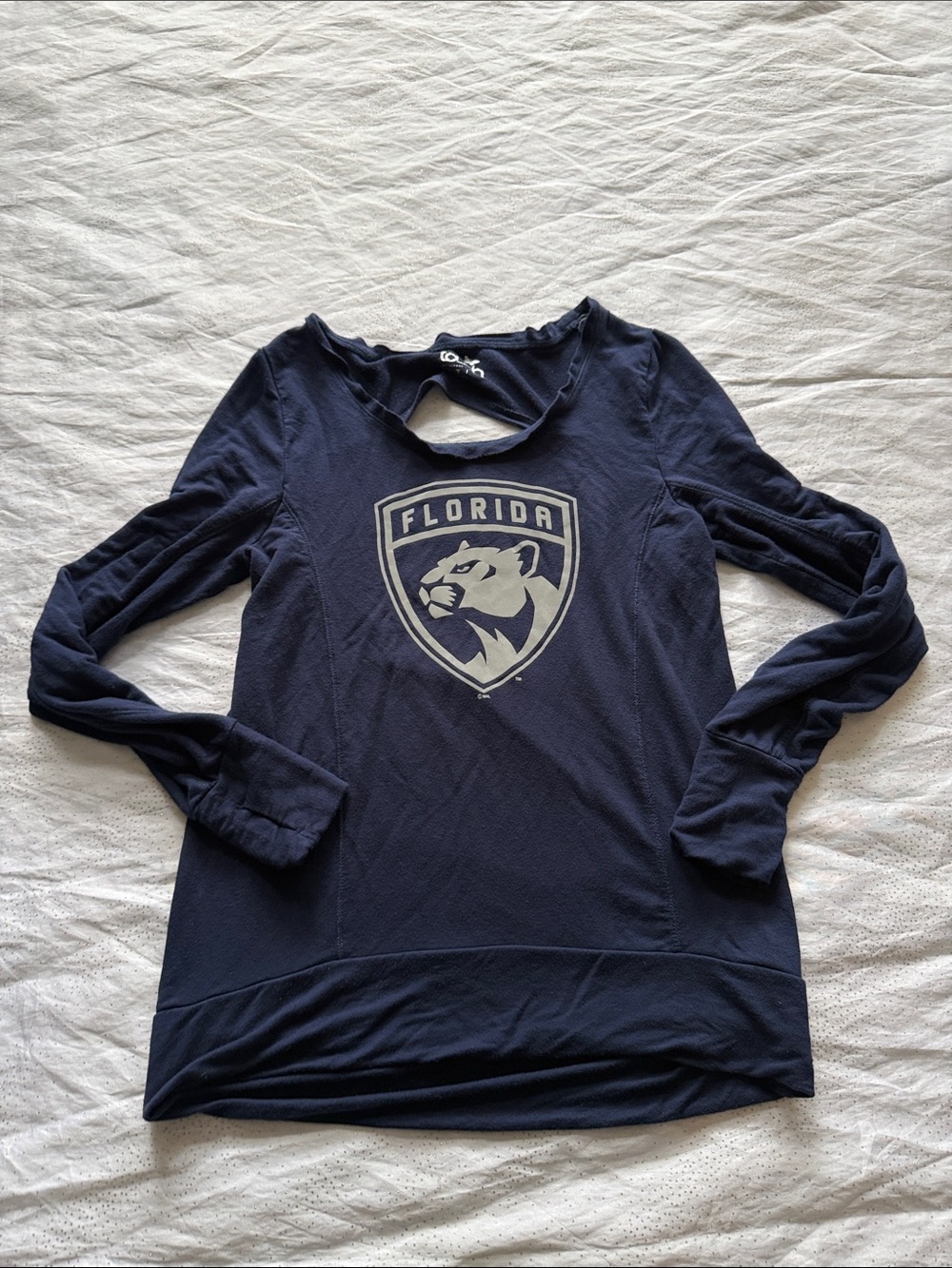 Touch by Alyssa Milano Florida panthers Shield Long-Sleeve Top - Navy size M